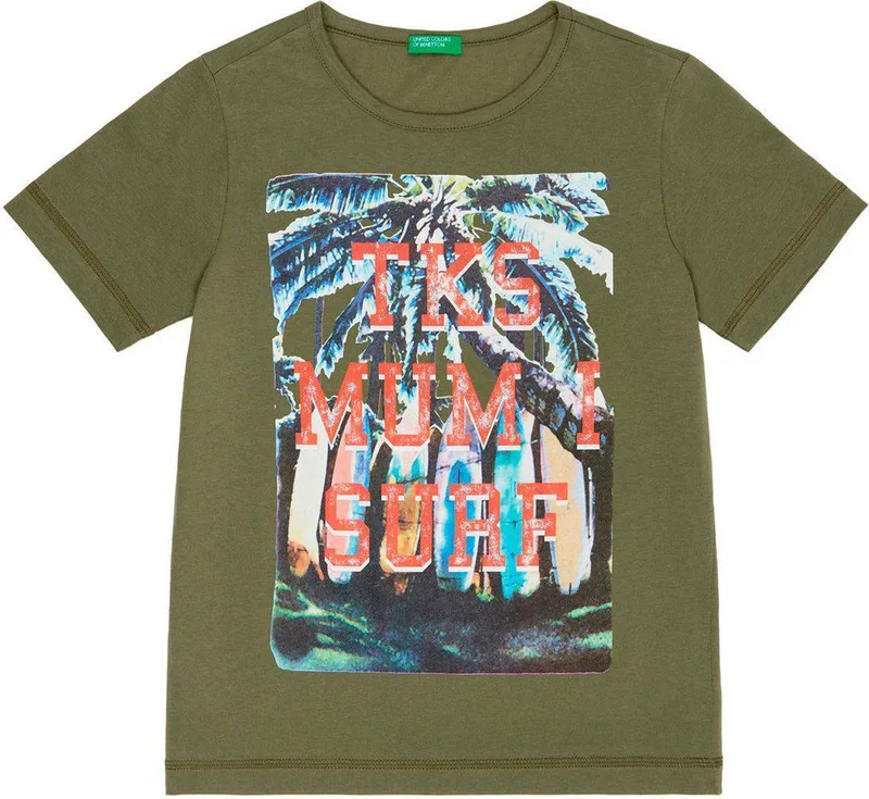 T-SHIRT BENETTON CALIFORNIAN ΧΑΚΙ (82 CM)-(1-2 ΕΤΩΝ)