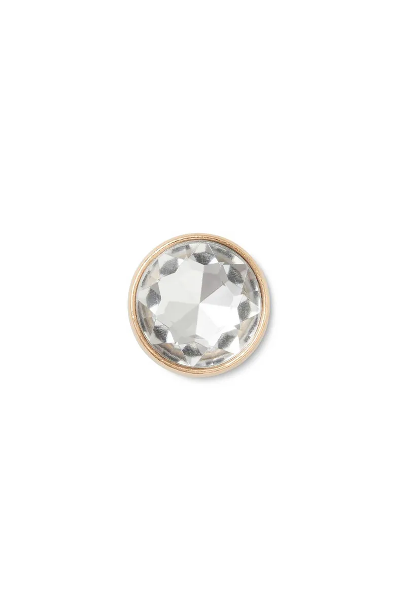 Crocs διακοσμητικά charms Jibbitz™ για clogs "Clear Circle Gem" - E79138 Ασημί-Χρυσό