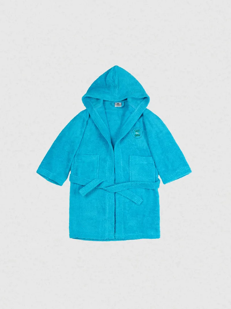 Μπουρνούζι Με Κουκούλα Sunshine Eco Turquoise