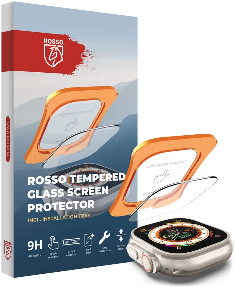 Κόκκινο Tempered Glass - Αντιχαρακτικό Προστατευτικό Γυαλί Οθόνης Apple Watch Ultra 3 / Ultra 2 / Ultra 1 (49mm) (8719246398506)