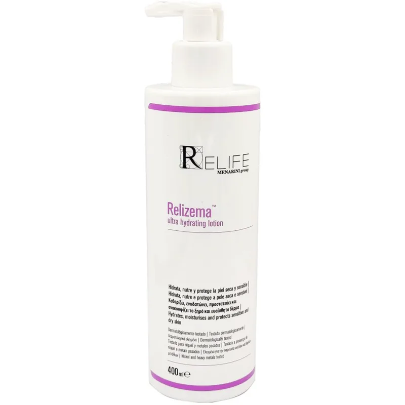 Menarini Relife Relizema Ultra Hydrating Body Lotion Ενυδατικό Γαλάκτωμα Σώματος για Ευαίσθητο & Ξηρό Δέρμα που Χαρίζει Προστασία & Απαλή Καθαριότητα 400ml