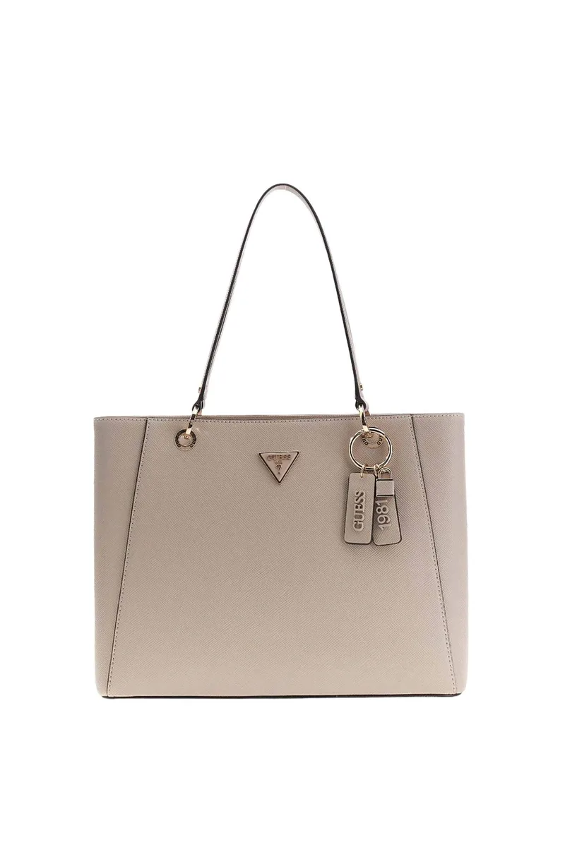 Guess γυναικεία τσάντα tote με logo "Noelle II" - HWZG9672250 Μπεζ