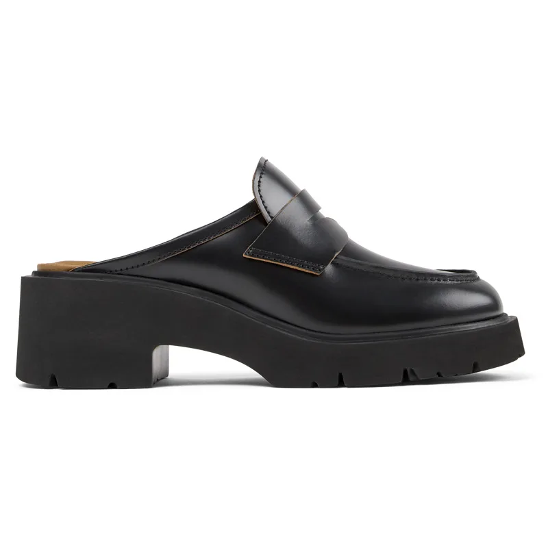 CAMPER Milah - Clogs Για Γυναικεία - Μαύρο, Μέγεθος 38, Smooth leather