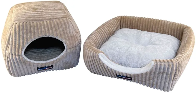 ΚΡΕΒΑΤΙ ΣΚΥΛΟΥ ΓΑΤΑΣ THERMOSWITCH EVIA ΜΠΕΖ (60X55X40CM)