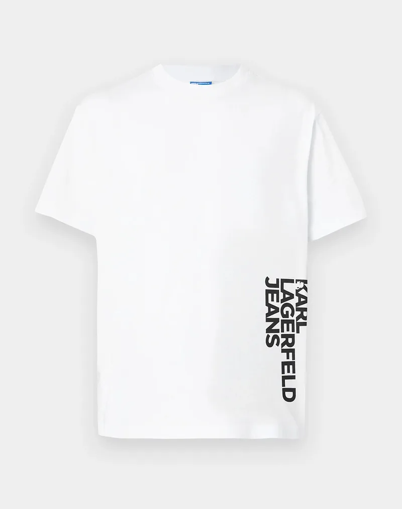 KARL LAGERFELD JEANS KLJ REG VERTICAL LOGO TEE B2M17047-100 White