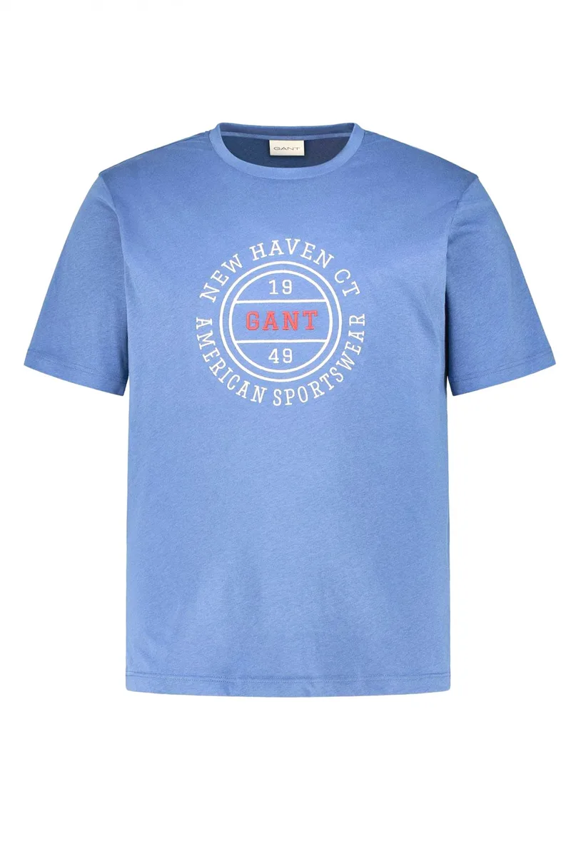 GANT T-SHIRT LARGE GRAPHIC LOGO ΜΠΛΕ