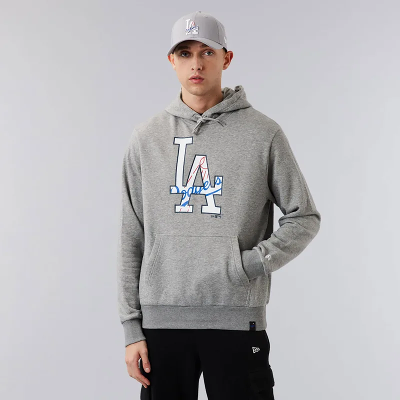 LA DODGERS MLB DOUBLE LOGO HOODIE ΓΚΡΙ