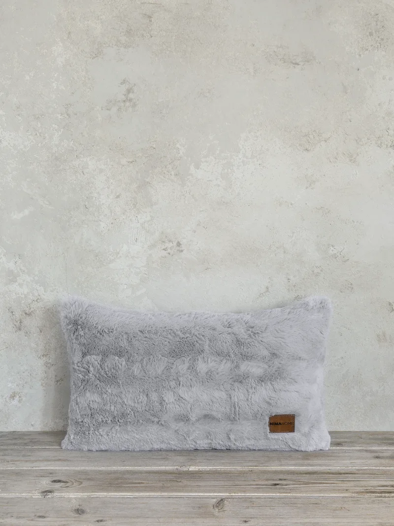 Μαξιλάρι Διακόσμησης Γούνινο Nima Velure Light Gray 30x50
