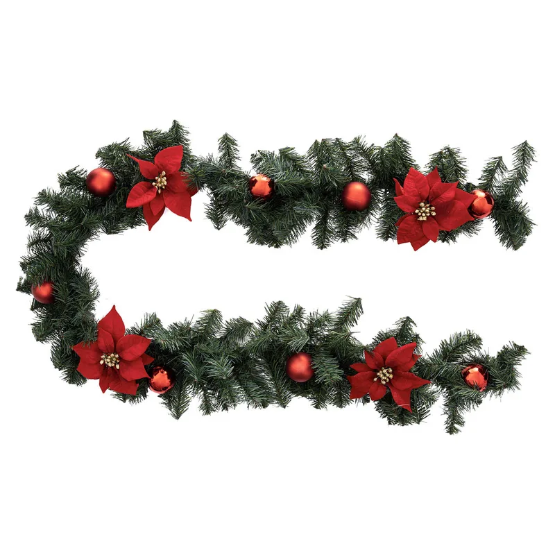 Χριστουγεννιάτικη Γιρλάντα 200εκ. A-S Poinsettia 184218