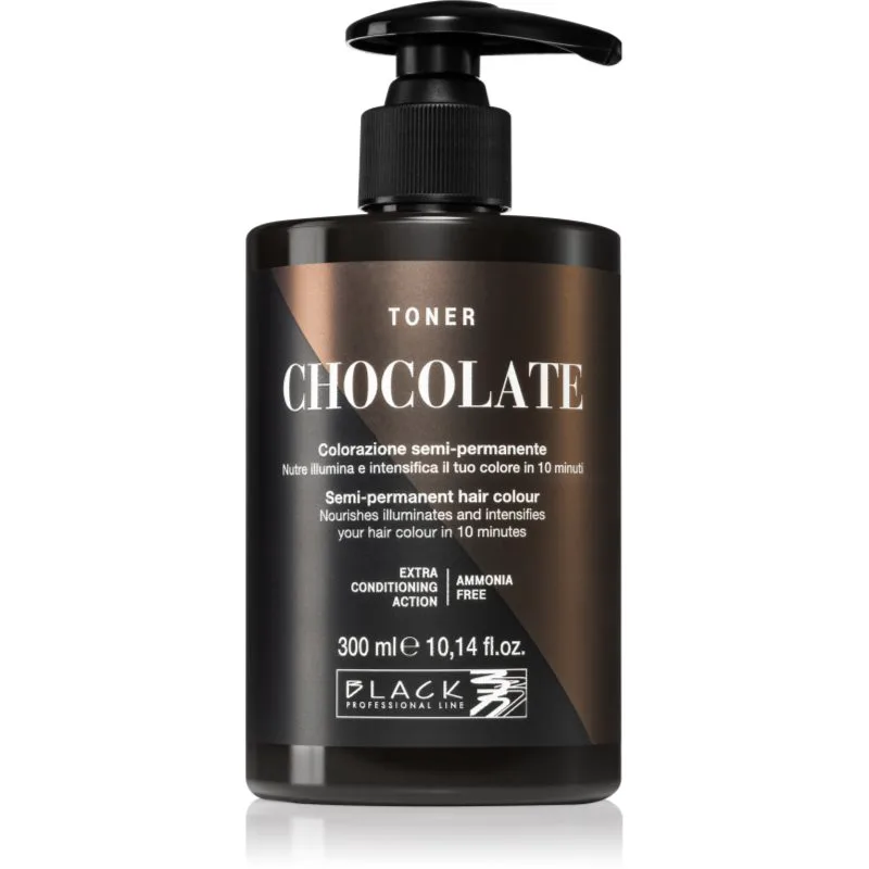 Black Professional Line Toner τονωτικό χρώματος μαλλιών για φυσικές αποχρώσεις Chocolate 300 ml