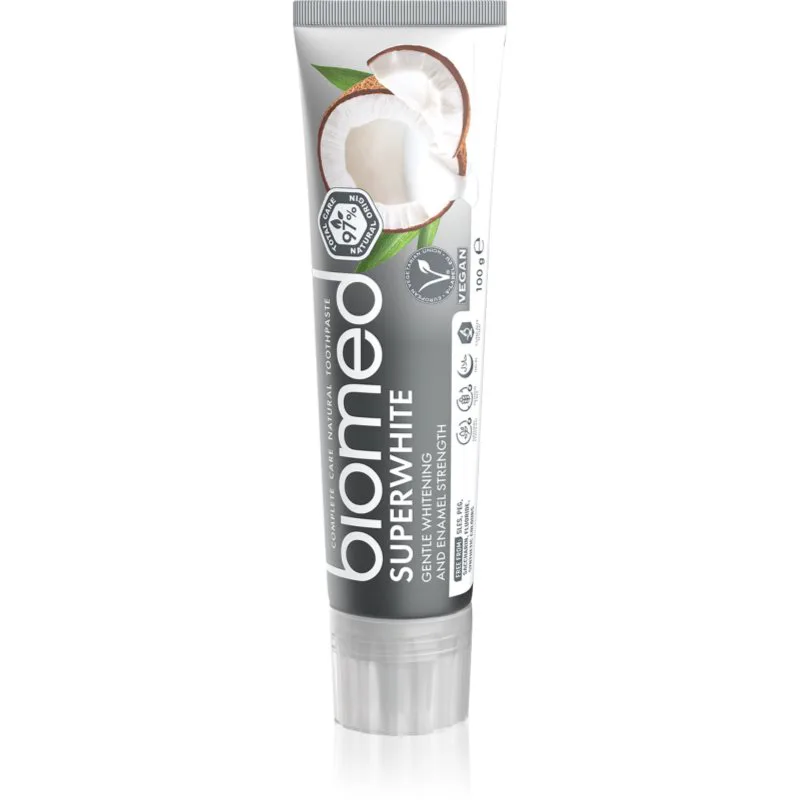 Biomed Superwhite δυναμωτική οδοντόπαστα με έλαιο ινδοκάρυδου 100 γρ