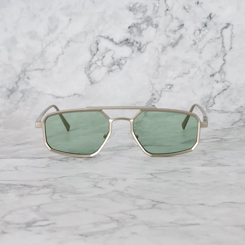 PABLO 6EP10M - PABLO - MATT SILVER - LIGHT GREEN Sunglasses | Matt Silver - Light Green | Matt Silver - Light Green Shades | Explicit Poets Sunglasses