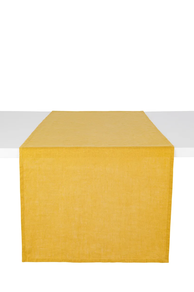 Coincasa ράνερ μονόχρωμο "Linen Joy" 40 χ 150 cm - 007219353 Μουσταρδί