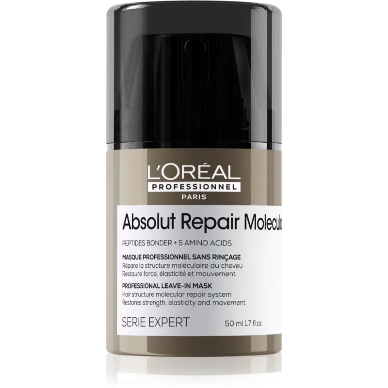 L’Oréal Professionnel Serie Expert Absolut Repair Molecular Αναπληρωτική μάσκα για κατεστραμμένα μαλλιά 50 ml