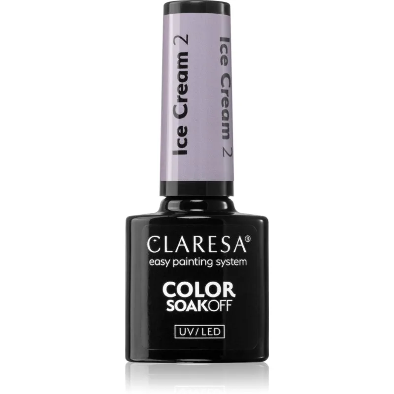 Claresa SoakOff UV/LED Color Ice Cream τζελ βερνίκι νυχιών απόχρωση 2 5 γρ