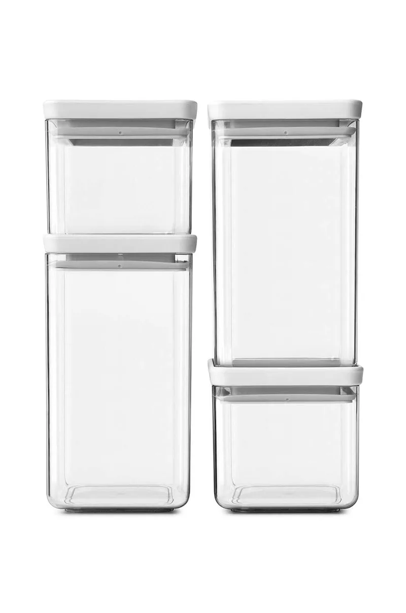 Σετ δοχείων αποθήκευσης με καπάκι Brabantia Tasty+ 4-pack