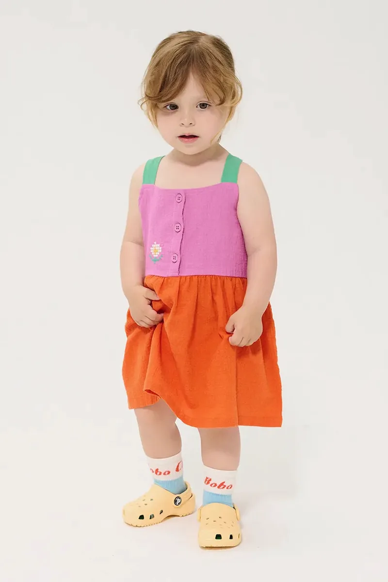 Βρεφικό βαμβακερό φόρεμα Bobo Choses Pixel Daisy