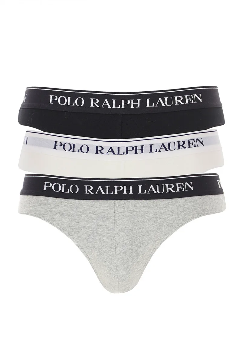 RALPH LAUREN UNDERWEAR ΕΣΩΡΟΥΧO ΣΕΤ BRIEFS 3-PACK ΛΕΥΚΟ-ΜΑΥΡΟ-ΓΚΡΙ