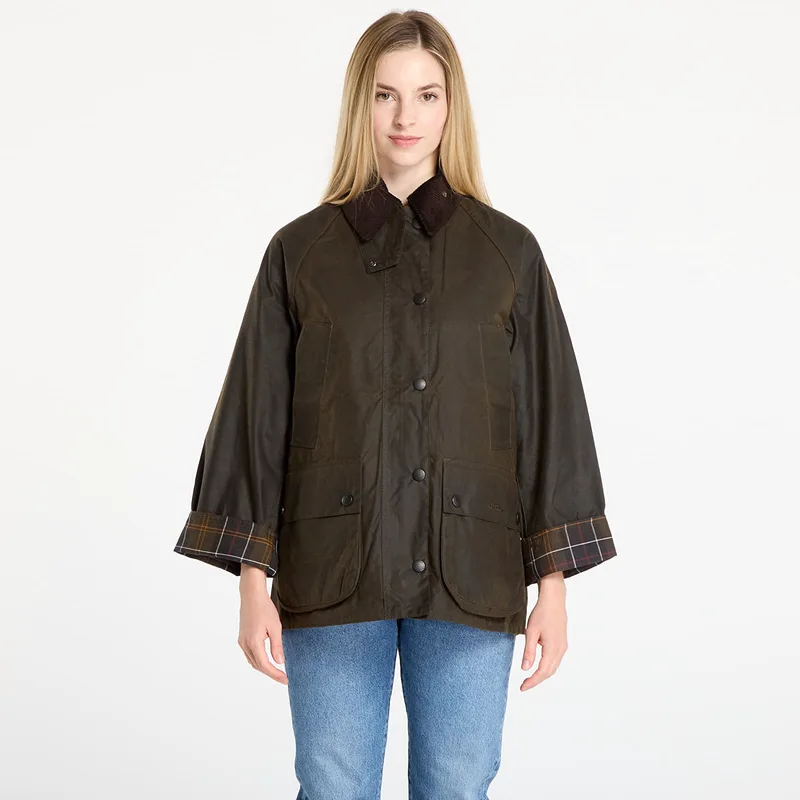 Μπουφάν Barbour Beadnell Wax Jacket Olive/ Classic XS