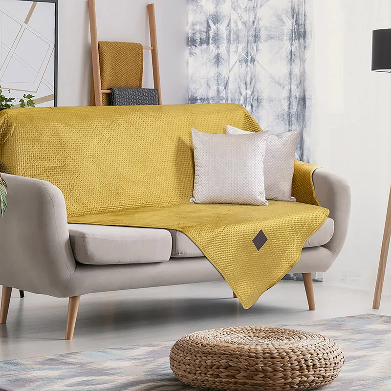 Ριχτάρι Διθέσιου Καναπέ 180x250 Beauty Home 8412 Yellow 180x250