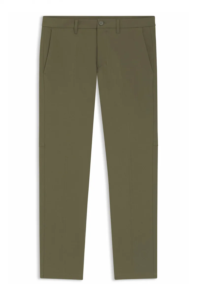 BOSS ATHLEISURE ΠΑΝΤΕΛΟΝΙ CHINO SLIM FIT T_COMMUTER-SLIM ΧΑΚΙ