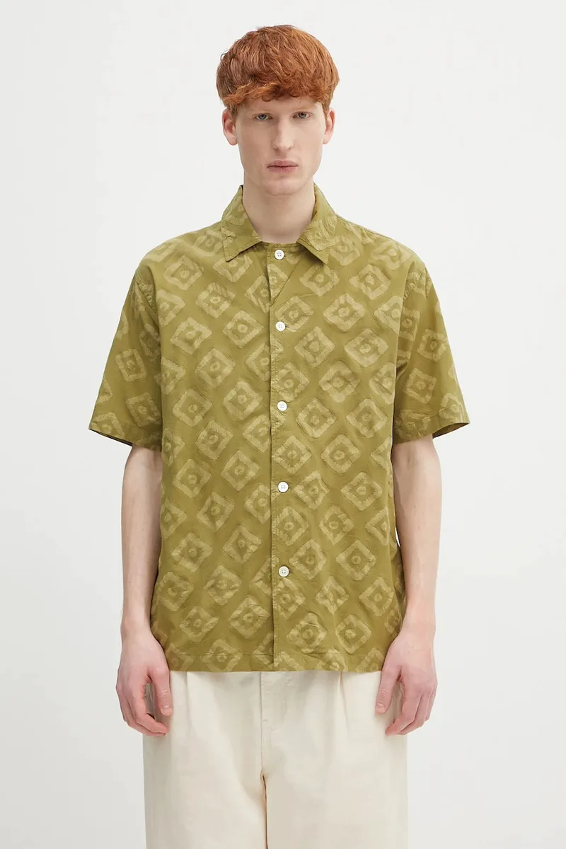 Βαμβακερό πουκάμισο Norse Projects Mads Batik SS Shirt
