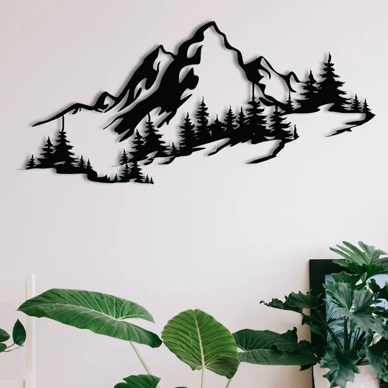 Μεταλλικό Διακοσμητικό Τοίχου Mountain 3 279Enz1787 67x30 cm