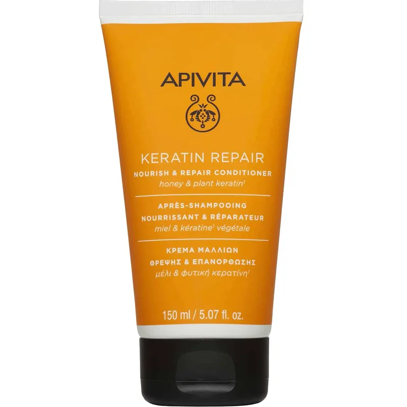 Apivita Keratin Repair Conditioner Μαλακτική Κρέμα Μαλλιών για Θρέψη - Επανόρθωση με Μέλι & Φυτική Κερατίνη 150ml