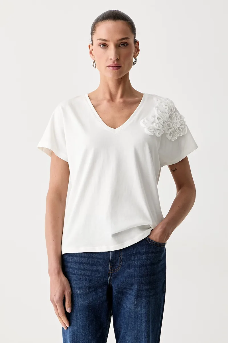 Morgan t-shirt γυναικείο βαμβακερό DROSE
