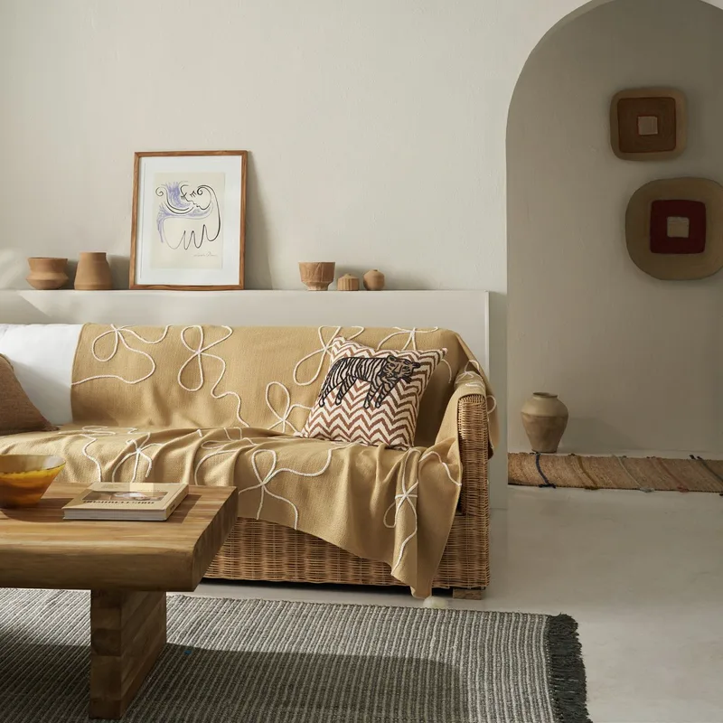 Διακοσμητικό Ριχτάρι (140x180) Gofis Home Elowen Warm Μπεζ 505/06