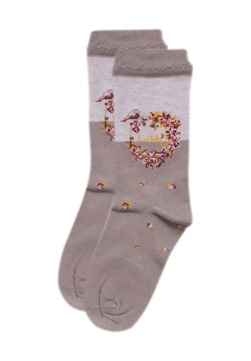 Κάλτσες γυναικείες Modal Soft ημίκοντες Romantic 28604-Γκρι
