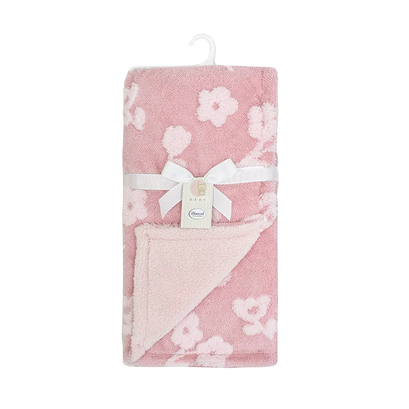 Κουβέρτα Fleece Λίκνου 75X100 Dimcol Flower 9 (75x100)