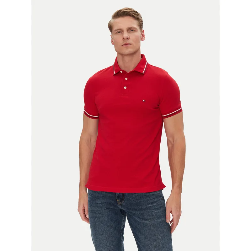 Tommy Hilfiger Polo Seasonal MW0MW39993 Κόκκινο Slim Fit