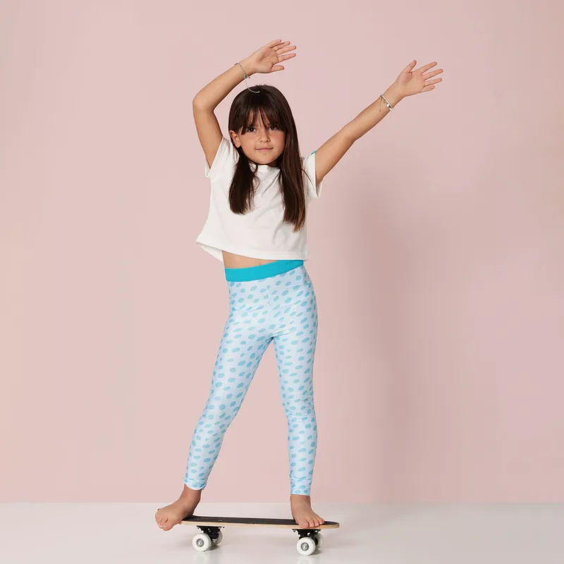 GIRL'S LEGGINGS AQUA DROPS