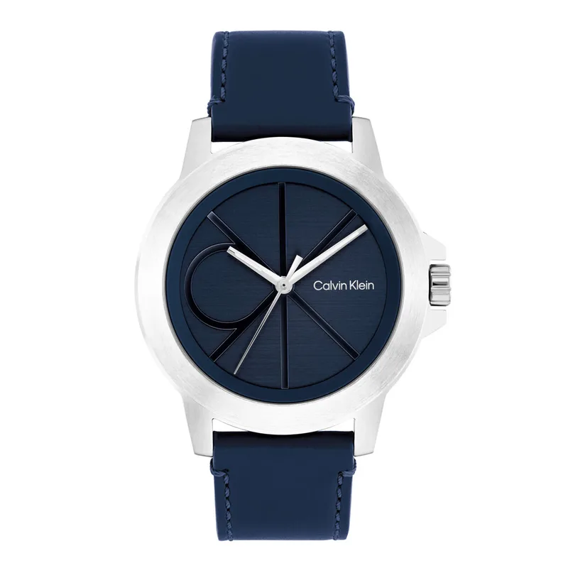 CALVIN KLEIN Reset Blue Leather Strap 25200526