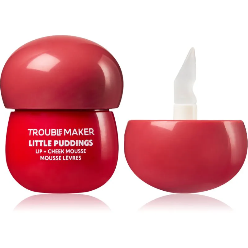 Trouble Maker Little Pudding Lip + Cheek Mousse πολυλειτουργικά καλλυντικά για χείλη και μάγουλα απόχρωση Mimi Rose Ροζ 5 γρ