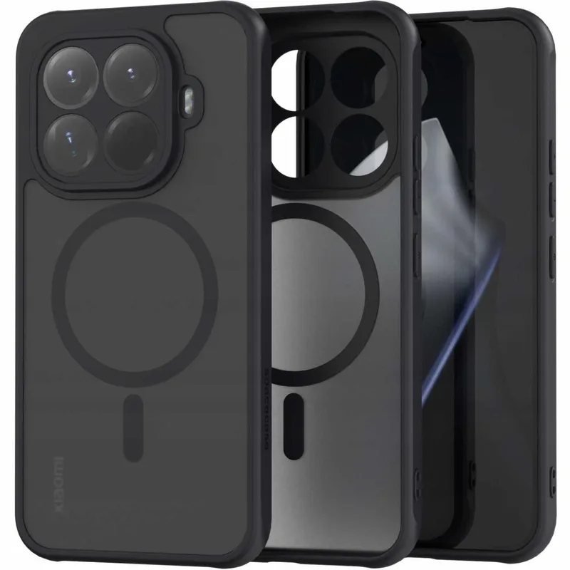 Θήκη Xiaomi 15T Pro Spacecase Hybrid MagSafe Σκληρή Ημιδιάφανη με MagSafe - Black (5905719132781)