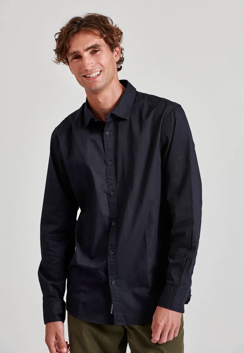 Ανδρικό garment dyed twill πουκάμισο