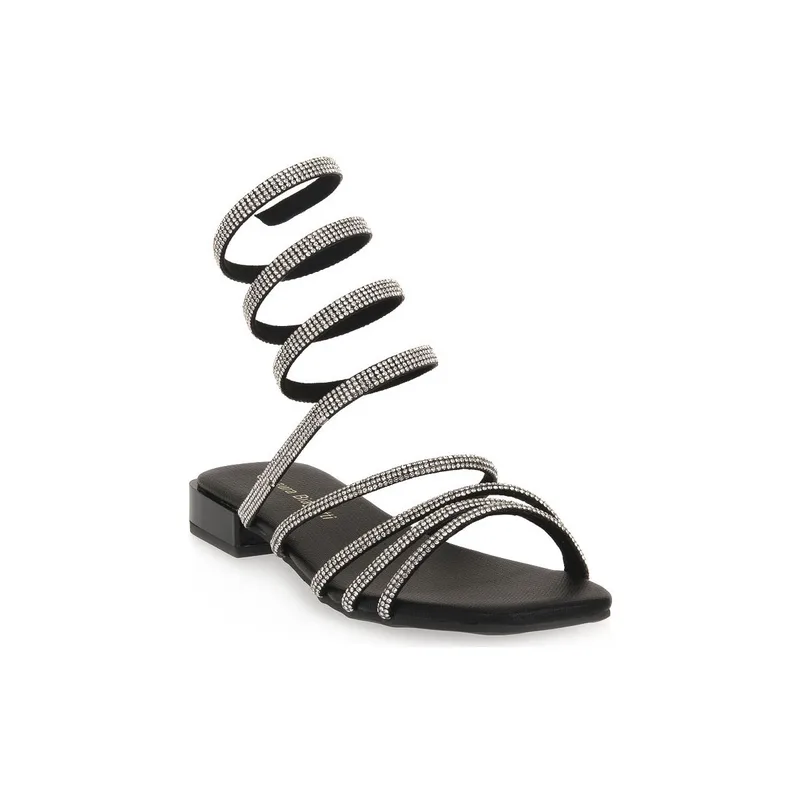 Σανδάλια χωρίς τακούνι Laura Biagiotti LINEN BLACK