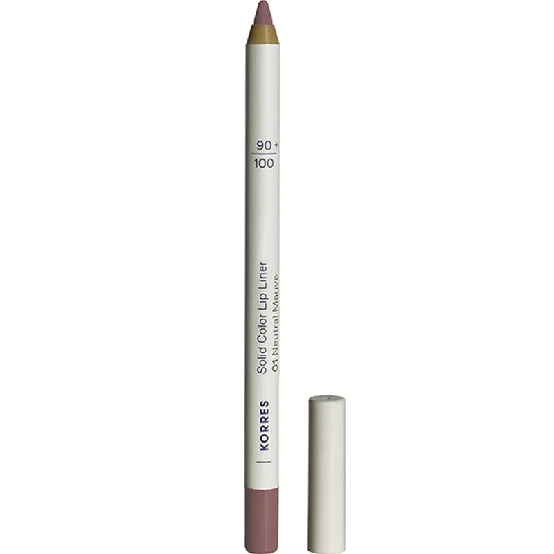Korres Solid Color Lip Liner Μολύβι Χειλιών με Έντονο Χρώμα & Κρεμώδη Υφή για Τέλειο Περίγραμμα 1,2g - 01 Neutral Mauve