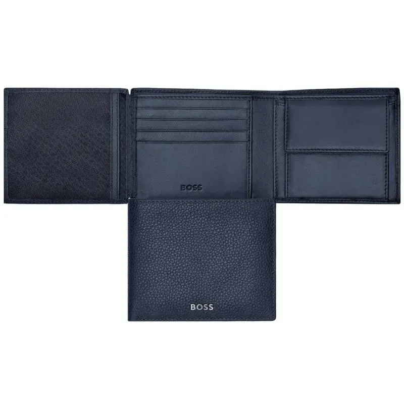 Δερμάτινο αντρικό πορτοφόλι Hugo Boss Classic Grained Navy HLN416N HLN416N