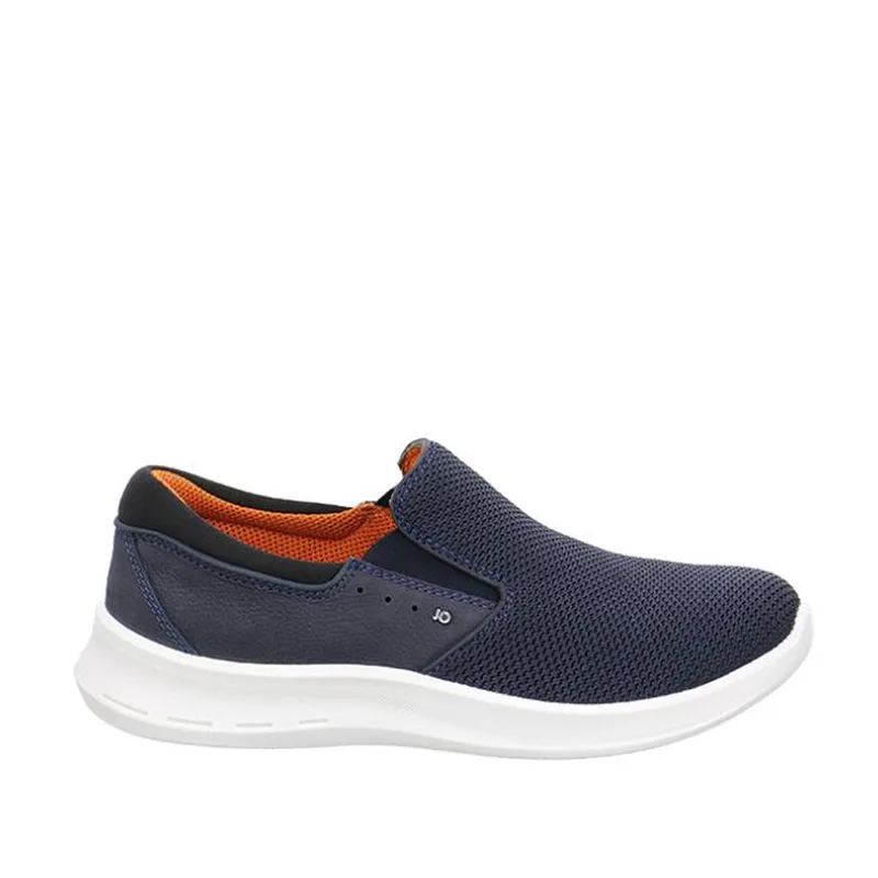 Jomos 3283969659025 Aνατομικό Δερμάτινο Comfort Casual Μπλε