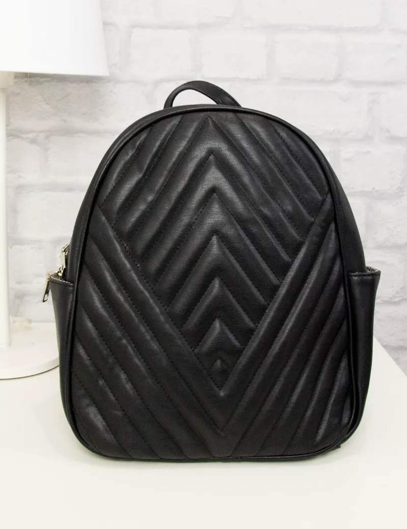 Γυναικείο μαύρο Mini Backpack καπιτονέ CK56852