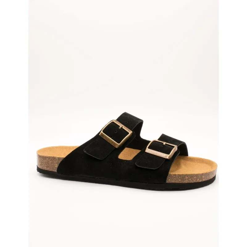 Σανδάλια χωρίς τακούνι Natural World 7047-701 NEGRO
