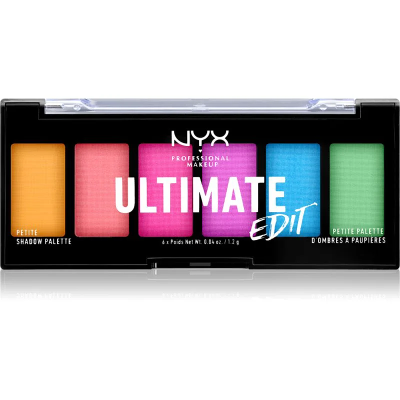 NYX Professional Makeup Ultimate Edit Petite Shadow Παλέτα σκιών για τα μάτια απόχρωση 02 Brights 6x1.2 γρ