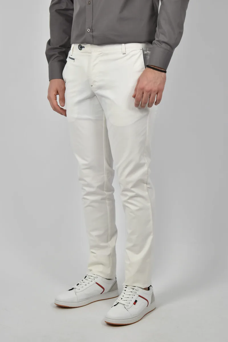 GioS Παντελόνι Chinos - Λευκό - 6049