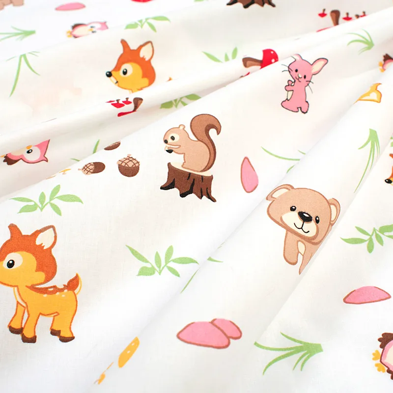 Σεντόνι Μεμονωμένο Λίκνου 80X110 Dimcol Forest Animals 571 Χωρίς Λάστιχο (80x110)