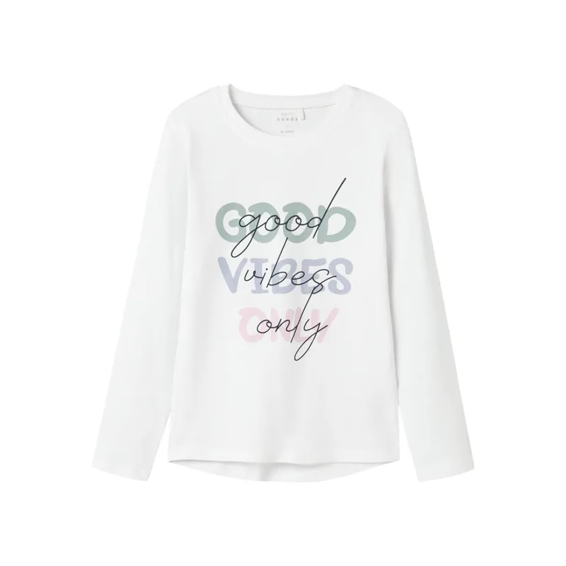 Μπλούζα μακό κορίτσι name it-13224952-Bright White/Good Vibes