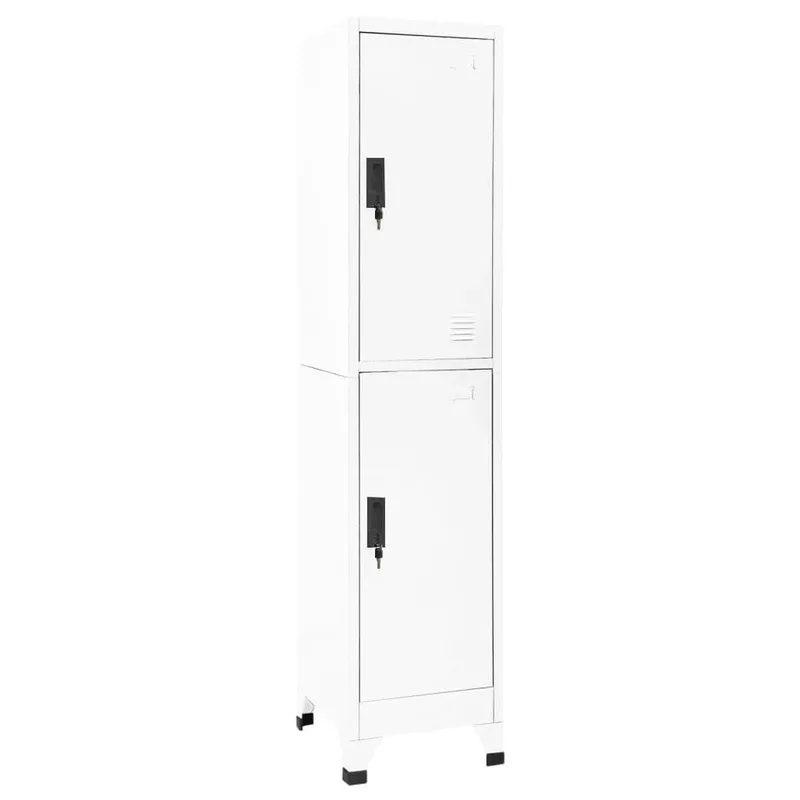 vidaXL Φοριαμός Λευκός 38 x 45 x 180 εκ. Ατσάλινος