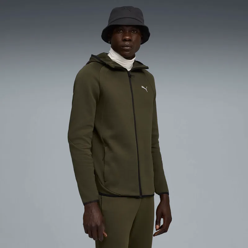 PUMA EVOSTRIPE FULL-ZIP HOODIE ΧΑΚΙ
